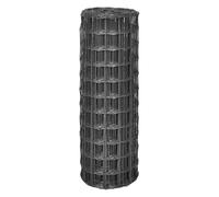 Euro-Clôture en acier 10 x 1 m Gris - Fil d'acier revêtu de PVC, durable et résistant aux intempéries pour délimitation de jardin et brise-vue