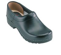 Euro-Dan Pu-Clogs 240-01 Fermé O2 + Src Noir Bois Jardin Pantoufle