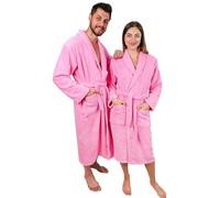 EURO DECO Peignoir de Bain Unisexe avec Serviette de Tête 50x90 cm - S, M, L, XL - Sortie de Bain Absorbante en Éponge Douce, Col Châle - 100% Coton 450g/m² OEKO-TEX®