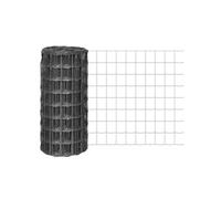 vidaXL Clôture barrière de jardin Euro 10 x 0,8 m Maille acier 100 x 100 mm Gris