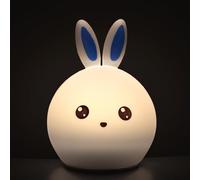 EURO MARKETING MANUFACTURING CUCCIOLIGHT Lapin Lampe LED en Silicone Souple, Blanc, Unique