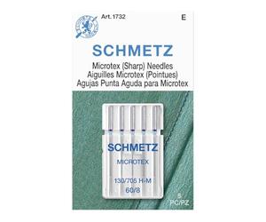Euro-Notions Schmetz Microtex Aiguilles pour Machine à Coudre Taille 60/8