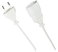 Euro Rallonge de câble Rallonge de câble électrique CEE 7/16 Type-C Euro mâle vers Type-C Euro Femelle pour TV PC Ordinateur Moniteur Lampe appareils ménagers PS5 (1m Blanc)