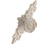 Euro Rose Boutons d'armoires Vintage Exquis 3D alliage de zinc Bl��tirez les poignées pour les chambres à coucher et les feuilles de salle de bain Ivoire avec des finitions dorées s