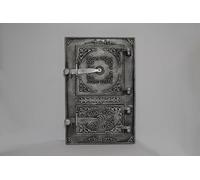 Euro SEZAM DZ061-2 Porte de four en fonte, épaisse, 29 x 44,5 cm, argenté vieilli