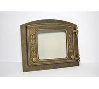 Euro SEZAM DZP18 Porte de four en fonte épaisse pour droitier 37 x 31 cm (vieux doré)