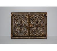 Euro SEZAM - Grille rectangulaire en fonte double perforée avec verrou de porte - Pour poêles à cheminée - 33,5 x 25 cm - Peinture résistante à la chaleur (cuivre)