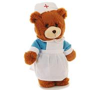 Euro Souvenirs Ours en peluche - Ours en peluche dans différents motifs - Peluche douce - Pompier, policier, médecin (ours infirmière)