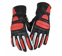 EURO STARS Gants de moto et de motard en cuir d'agneau Rouge Taille XL