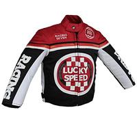 Euro Stars Veste de motard pour enfant, veste en textile pour enfant, veste de motard, veste de course, noire, Noir , 13 ans