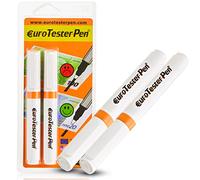 Euro Tester Pen - Stylo Detecteur Faux Billets, euros, Professionnel, Verificateur de Billet, Fonctionne sur Euro, Dollar, Livre Sterling et Devises Internationales - Made in Italy (2 Unités)