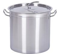 Euro Tische Gastronomie Grande marmite en acier inoxydable Ø 35 x 35 cm 35 l Idéal pour tous les types de cuisinières et grandes cuisines