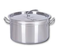 Euro Tische Marmite à soupe en acier inoxydable de 15 à 100 l - Idéale pour tous les types de cuisinières et les grandes cuisines - 30 l