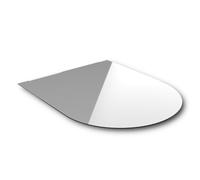 Euro Tische Plaque de Verre avec Arc Rond pour poêle et Table en 100x80cm facetté, Plaque de Protection avec Verre de sécurité trempé de 6mm, Plaque Pare-étincelles, Fond en Verre pour cheminée