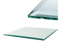 Euro Tische Plaque en Verre ESG 100x50 cm - Plaque de Protection Sol pour Poêle à Bois et Plateau de Table, Verre Sécurisé Trempé 6 mm, Utilisation Polyvalente (Transparent)