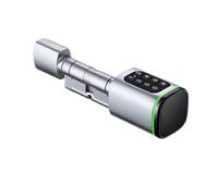 Euro Tuya Smart Lock Mot de passe Carte RFID TTlock Bluetooth Serrure à cylindre APP Télécommande Clé de déverrouillage Serrure électronique numérique (Silve Gateway, A 45 B 45)