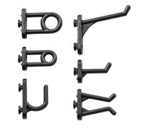 EURO VANADIUM - 30 crochets pour panneaux muraux - Crochets de Panneau Perforé Mural - Porte Outils Mural - Crochet Plastique - Pratique et Economique - Lot Diversifié