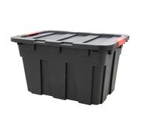 EURO VANADIUM Boite de Rangement Plastique pour Garage avec Couvercle et Clips de Fermeture - 55 L