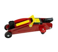 EURO VANADIUM Cric Rouleur Hydraulique 2T - 45,5 x 20 x 33 cm - Hauteur de Levage 12,7 cm à 33 cm, Tête de Levage Rotative, 4 Roues Pivotantes