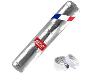 EURO VANADIUM Kit isolation porte de garage 5,7 m² - Film thermo-Réflecteur | Surface totale 5,7 m² en 1 rouleau 760 x 75 cm - Film thermo-réflecteur et ouate polyester 190 g/m² - Protège du chaud l'été