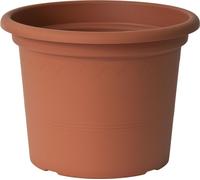 Lhicum Geo Pot à plantes en plastique Rond 30cm x 23cm Terre cuite
