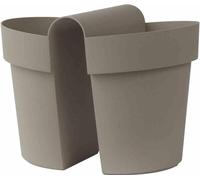 euro3plast 303-2G9 Pot suspendu pour balcon BE-UP avec réserve d'eau 25cm,taupe, taupe