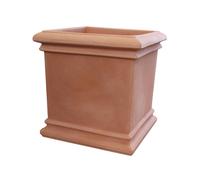 EURO3PLAST-Pot double paroi Toscana carré en polyéthylène Euro3plast - 50 cm