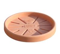 EURO3PLAST-Soucoupe à double bord en polyéthylène Terre de sienne Euro3plast - diamètre 30 cm