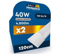 Eurocali 2 Réglette LED Linéaire de Plafond 120cm 40W Chip CREE 4800 lumen Garantie 6 Ans Lumière Naturelle 4000K Plafonnier Lampe Rectangulaire d'Intérieur Magasins Bureaux Haute Luminosité 120lmW