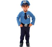EUROCARNAVALES Déguisement agent de police garçon - Bleu - 1 à 2 ans (80-91 cm)
