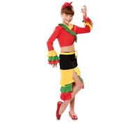 EUROCARNAVALES Déguisement danseuse de rumba fille - Multicolore - 7 à 9 ans (122-138 cm)