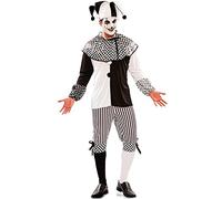 EuroCarnavales Déguisement de Arlequin Blanc et Noir pour homme