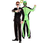 EuroCarnavales Déguisement Double d´Homme en Noir et Alien pour Homme