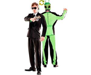 EuroCarnavales Déguisement Double d´Homme en Noir et Alien pour Homme