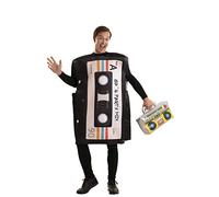 EUROCARNAVALES Déguisement humoristique cassette audio adulte - Noir - Taille unique (ML)