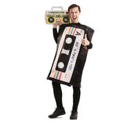 EUROCARNAVALES Déguisement humoristique cassette audio adulte - Noir - Taille unique (ML)