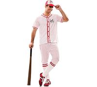 Eurocarnavales Déguisement joueur de baseball homme – Blanc – M/L (52)