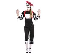 EUROCARNAVALES Déguisement mime pantalon femme - Noir - M/L (42)