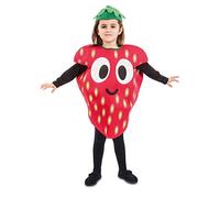 EUROCARNAVALES Déguisement petite fraise enfant - Rouge - 3 à 4 ans (92-104 cm)