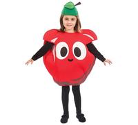 EuroCarnavales Déguisement pomme rouge enfant - Rouge - 3 à 4 ans (92-104 cm)