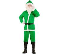 EUROCARNAVALES S.A. Costume de Père Noël Vert Homme Taille M/L