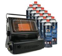 Eurocatch Chauffage à gaz - Incl. 12 cartouches de gaz - Chauffage