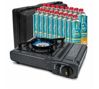 Eurocatch Cuisinière à Gaz - Incl 16 cartouches de gaz - Portable