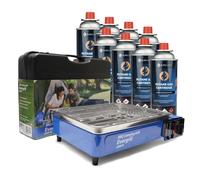 Eurocatch Evergrill Barbecue à gaz butane - Incl. 8 cartouches