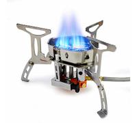 Eurocatch Foldable Gas Burner Turbo 6800W - Réchaud à Gaz Pliable avec Adaptateur et Mallette