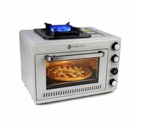 Eurocatch Four à Gaz Portable sur Cartouches 227 g - Four de Camping avec Brûleur - 25,2 Litres - 2,1 kW - Allumage Électronique - Outdoor & Maison