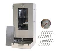 Eurocatch Fumoir avec plaque - Hauteur 80,5 cm - Pour poisson et viande - Bois/Gaz/Électrique - Durable - Avec vitre frontale - Incl. thermomètre, crochet à fumer, grille à poisson