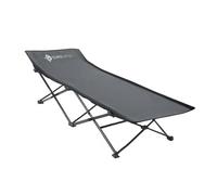 Eurocatch Lit de camp pliable - Gris - Lit de festival - Lit de carpe - 190 cm de long