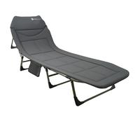 Eurocatch Lit de pêche Carpe - Lit Pliant 8 Pieds avec Dossier réglable 5 Positions, Appui-tête rembourré, Poche latérale & mécanisme Pliable - 195x65x27 cm