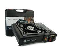 Eurocatch Outdoor - Réchaud à gaz - Réchaud à gaz - Réchaud de camping - Brûleur à gaz - Cuisinière à gaz - Plaque de cuisson - Cuisinière - Mallette de transport